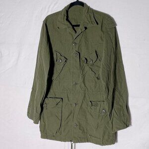 Vintage Logistik Army Green Cadets Utility Jacket L Gorpcore Militaria